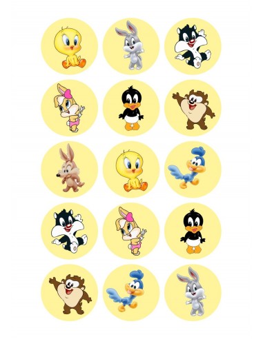 Papel de Azúcar Baby Looney Tunes para Galletas