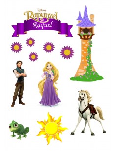 Papel de Azúcar Figuras Rapunzel