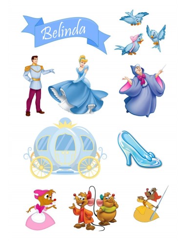 Papel de Azúcar Figuras Cenicienta