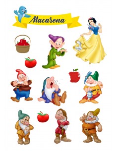 Papel de Azúcar Figuras Blancanieves