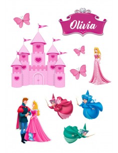 Papel de Azúcar Figuras Bella Durmiente