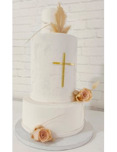 Cruz acrílica frontal para tartas 12 cm