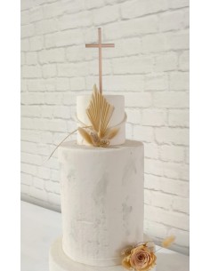 Topper Cruz acrílica para tartas 17 cm