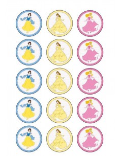 Papel de azúcar princesas