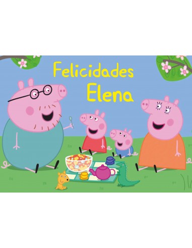 Papel de Azúcar Peppa Pig con Nombre