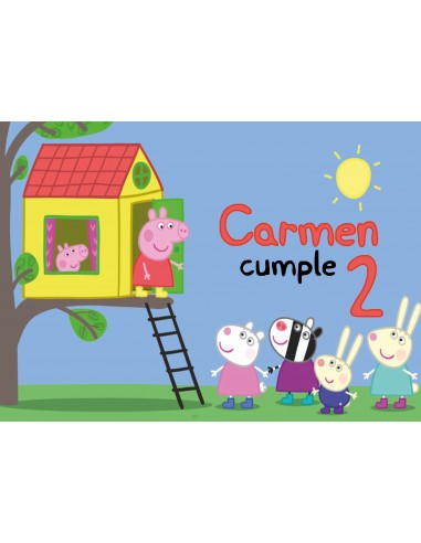Papel de Azúcar Peppa Pig con Nombre y Edad