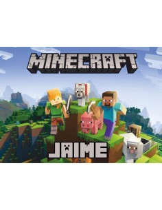 Papel Comestible Minecraft Rectangular Personalizado