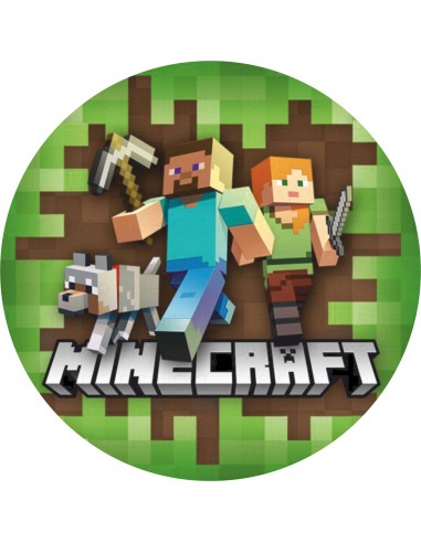 Papel Comestible Minecraft para tarta