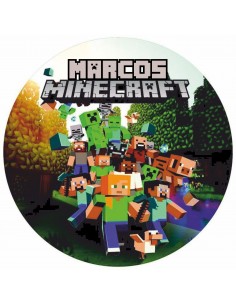 Papel Comestible Minecraft personalizado para tarta