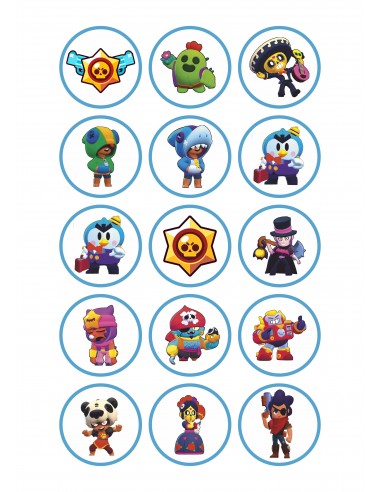 Papel comestible para galletas Brawl Star