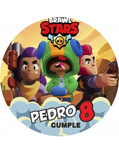 Papel Comestible Brawl Star con Nombre y Edad