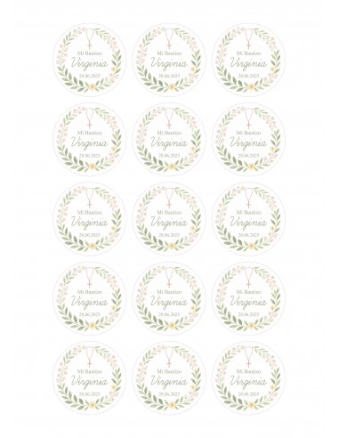 Papel Comestible Bautizo personalizado