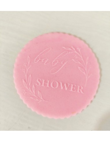 Sello Baby Shower Floral para Fondant