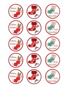 Papel de azúcar navideño para galletas