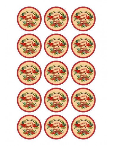 Papel de azúcar navideño para galletas