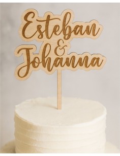 Topper pareja personalizado en madera