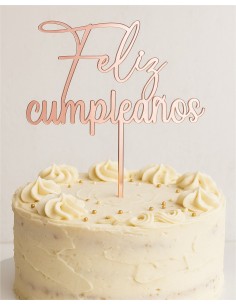Topper para tarta Feliz Cumpleaños