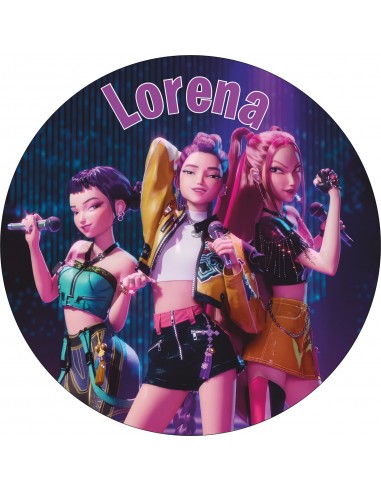 Papel Comestible K-Pop Demon Hunters para Tarta Personalizado 20cm