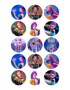 Papel Comestible K-Pop Demon Hunters para Galletas