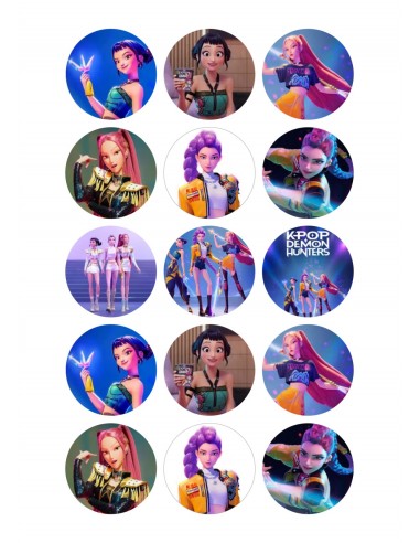 Papel Comestible K-Pop Demon Hunters para Galletas