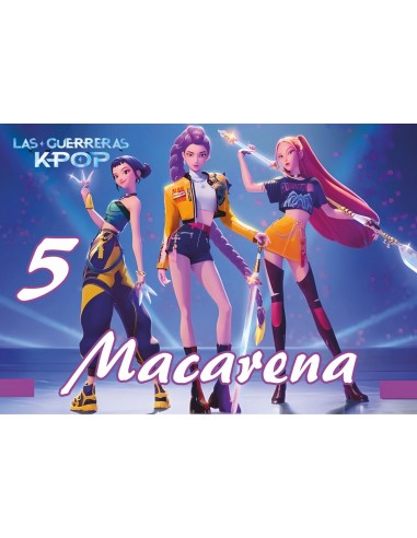 Papel Comestible K-Pop Demon Hunters para Tarta Personalizado