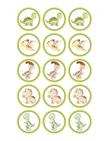 Papel de azúcar dinosaurios para galletas