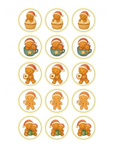 Papel de azúcar Dulce Navidad para galletas