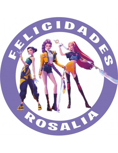 Papel Comestible K-Pop Demon Hunters Personalizado 20cm