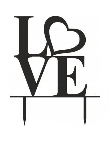 Topper para tarta love