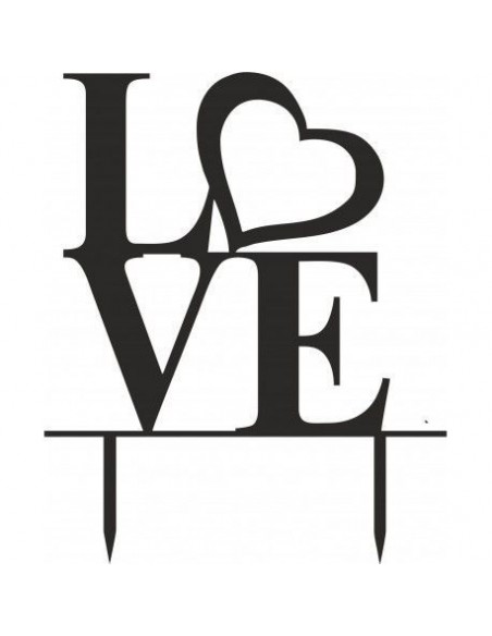 Topper para tarta love