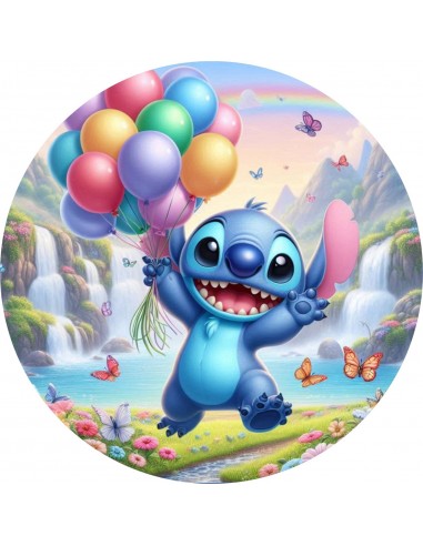 Papel comestible Stitch Globos