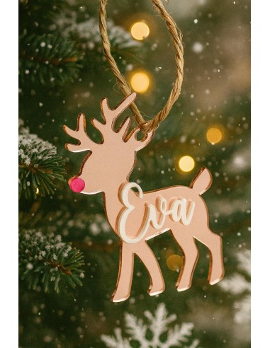Adorno para árbol de Navidad Reno personalizado