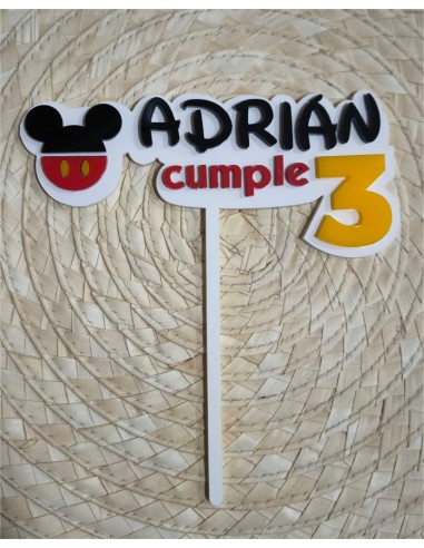 Topper tarta personalizado Mickey