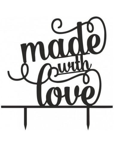 Topper para tarta Made with love