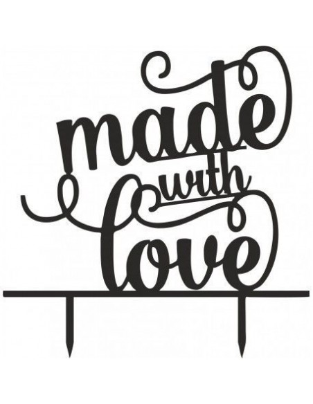 Topper para tarta Made with love