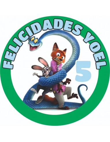 Papel de Azúcar Zootropolis Personalizado