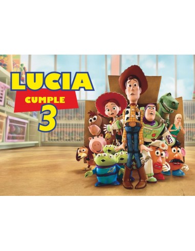 Papel Comestible con Nombre y Edad Toy Story Rectangular