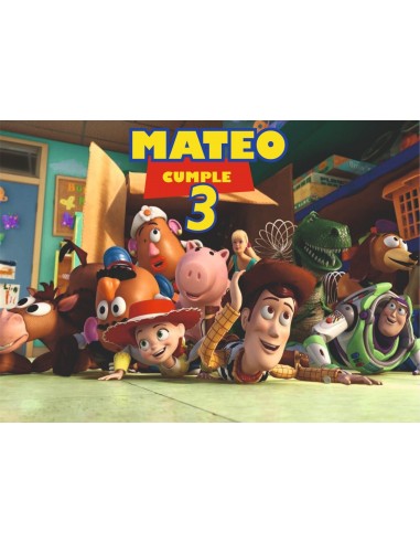 Papel Comestible Personalizado Toy Story Rectangular