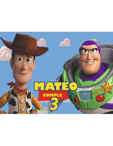 Papel Comestible con Nombre y Edad Toy Story