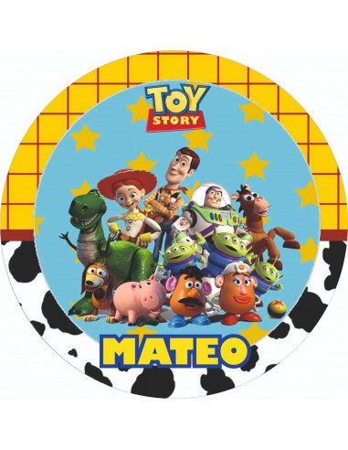 Papel Comestible Con Nombre Toy Story