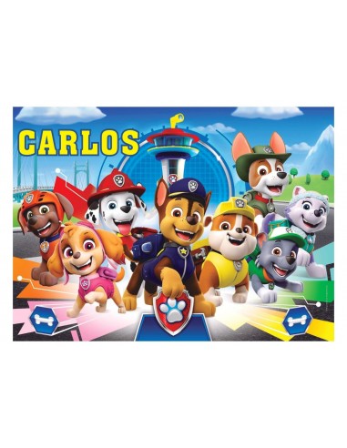 Papel Comestible Patrulla Canina Personalizado Rectangular