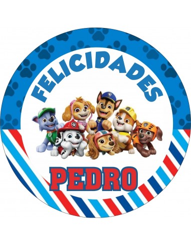 Papel Comestible Patrulla Canina con Nombre