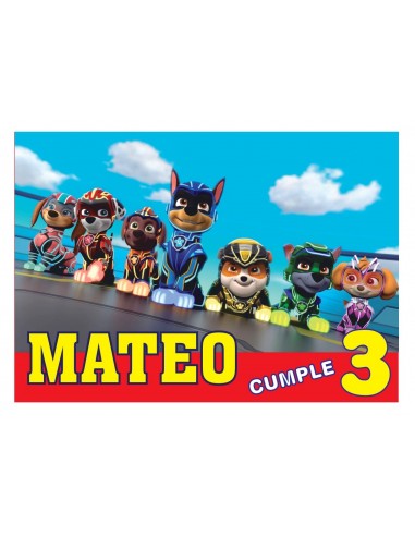 Papel Comestible Patrulla Canina Mighty Movie Rectangular