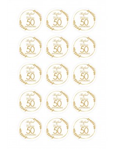 Papel Comestible 50 Aniversario Personalizado