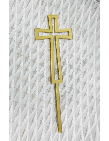 Topper Cruz Hueca Acrílica para Tartas