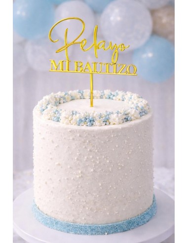 Topper tarta Nombre Mi Bautizo