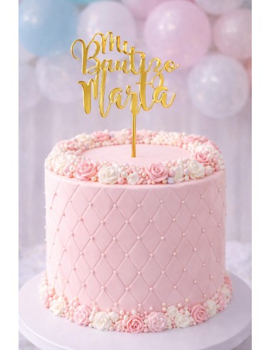 Topper para tarta personalizado Bautizo