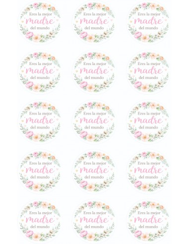 Papel Comestible Mejor Madre Floral para Galletas