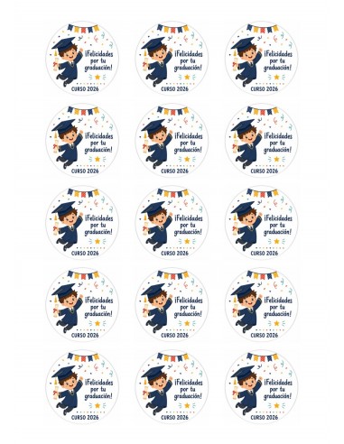 Papel Comestible Graduación Niño
