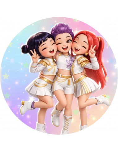 Papel Comestible K-Pop Demon Hunters Redondo